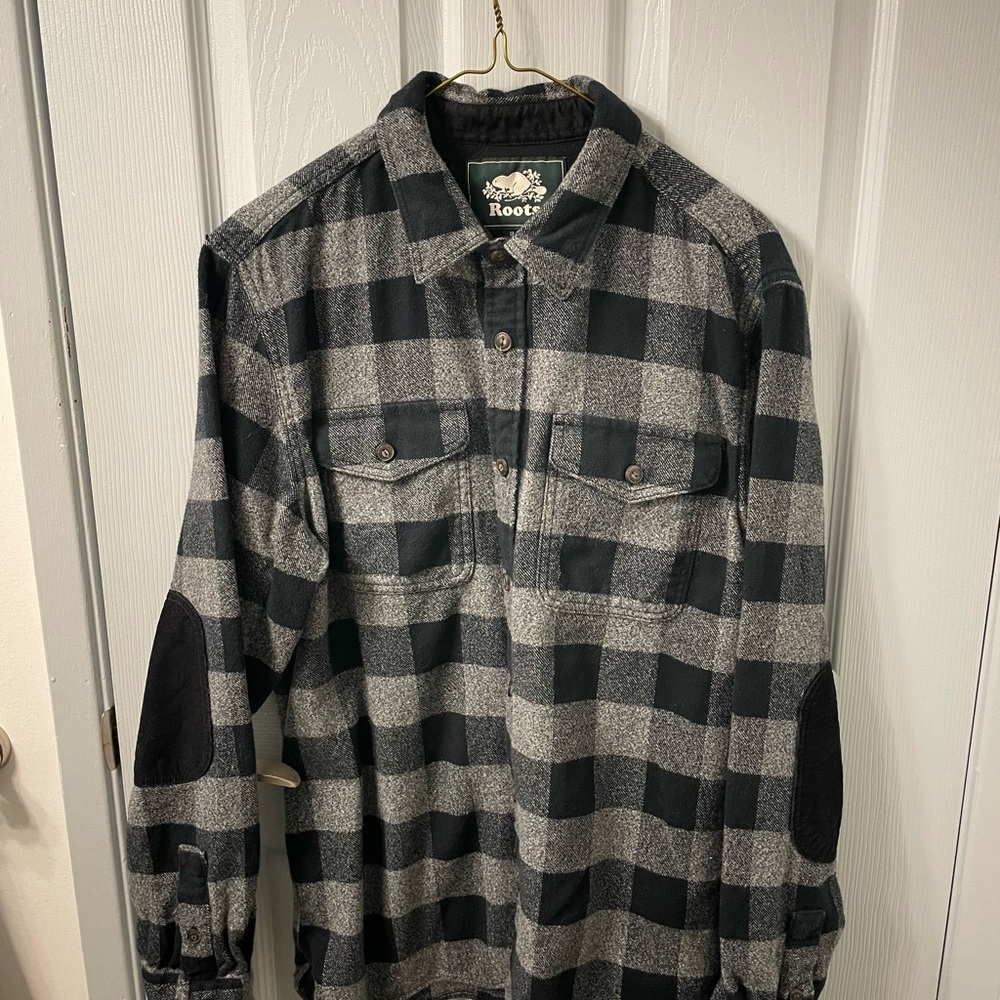 Roots Black and Charcoal Checkered Shirt